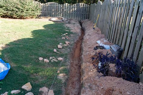 french drain trenches